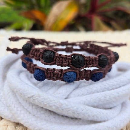 Pulseras con piedas volcánicas, aromaterapia, variedad de colores