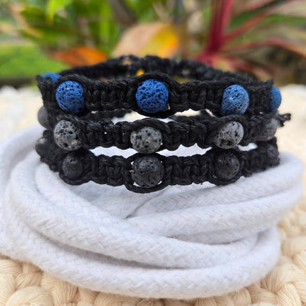 Pulseras con piedas volcánicas, aromaterapia, variedad de colores