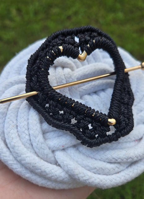 Horquilla para el cabello, "hairpin", forma de corazón