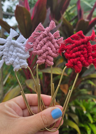 Bookmark, heart shape, 3 colors