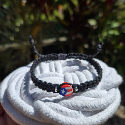 Pulsera con bandera de Puerto Rico, 4 colores a escoger