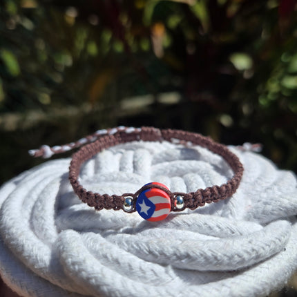 Pulsera con bandera de Puerto Rico, 4 colores a escoger