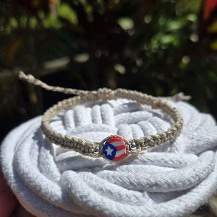 Pulsera con bandera de Puerto Rico, 4 colores a escoger
