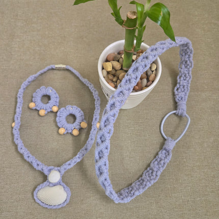 Set Mar Caribe_collar, aretes y diadema