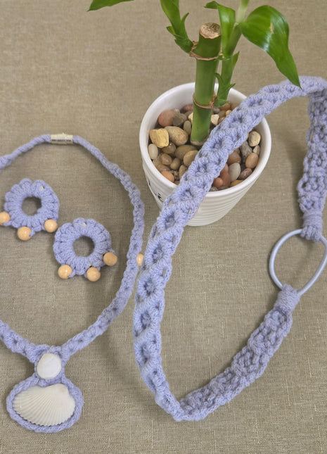 Set Mar Caribe_collar, aretes y diadema