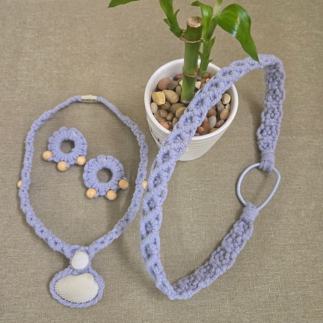 Set Mar Caribe_collar, aretes y diadema