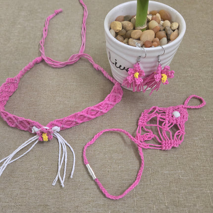 Set Flor Nacional_choker, aretes y pulsera/anillo