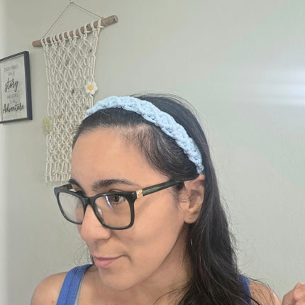 Diadema en macramé para adultas cómoda, ligera, fresca, look boho_4 colores a escoger