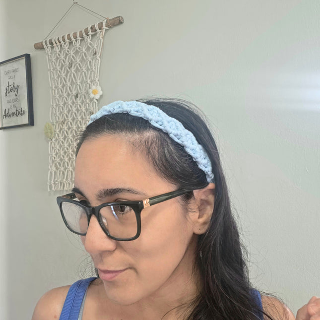 Diadema en macramé para adultas cómoda, ligera, fresca, look boho_4 colores a escoger