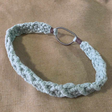 Diadema en macramé para adultas cómoda, ligera, fresca, look boho_4 colores a escoger