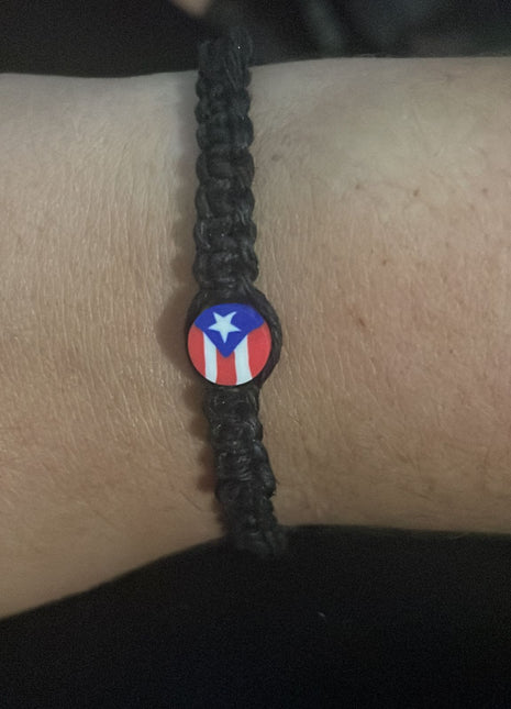 Pulsera con bandera de Puerto Rico, dos colores a escoger
