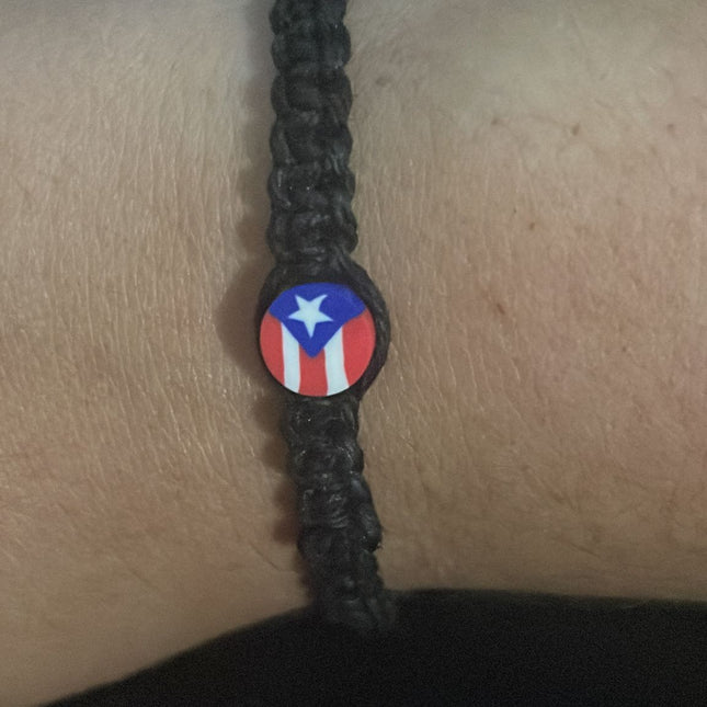 Pulsera con bandera de Puerto Rico, dos colores a escoger