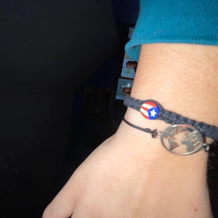 Pulsera con bandera de Puerto Rico, dos colores a escoger