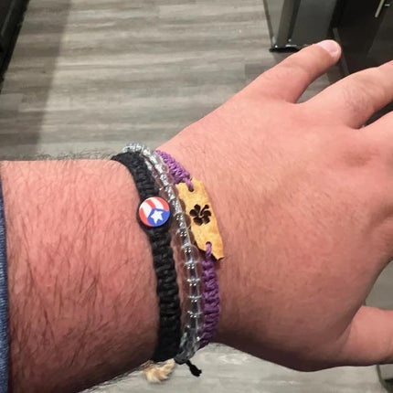 Pulsera con bandera de Puerto Rico, dos colores a escoger