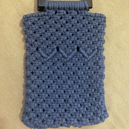 Cartera de mano azul denim