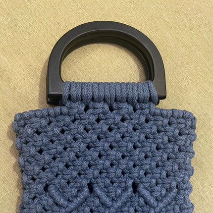Cartera de mano azul denim