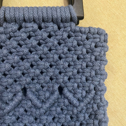 Cartera de mano azul denim