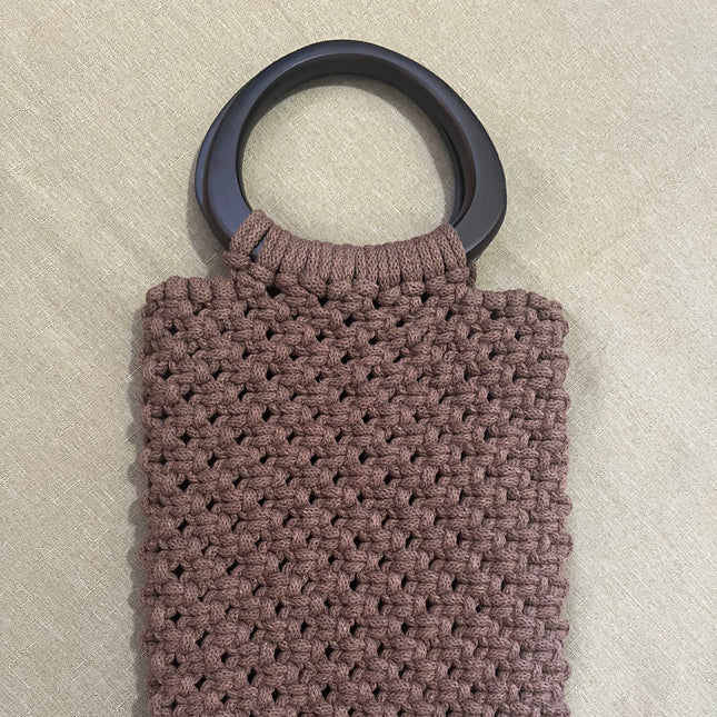 Cartera de mano color café