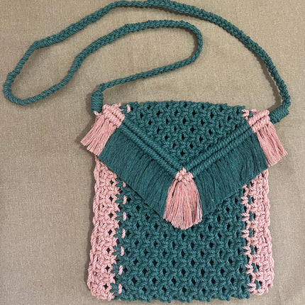 Cartera crossbody bicolor