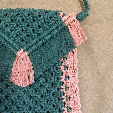 Cartera crossbody bicolor