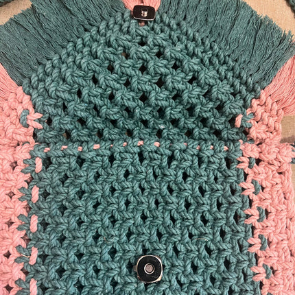 Cartera crossbody bicolor