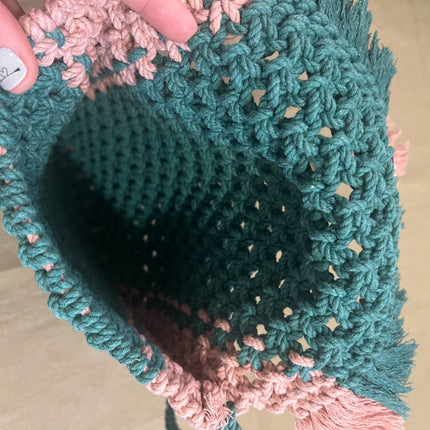 Cartera crossbody bicolor