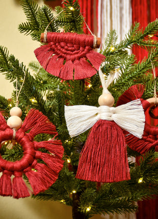 Ornamentos Navideños en Macramé
