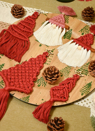 Ornamentos Navideños en Macramé