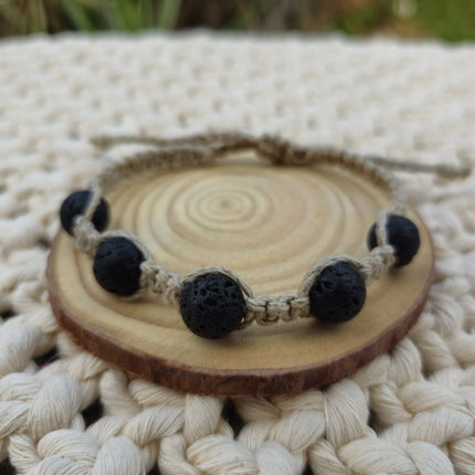 Pulseras con piedas volcánicas, aromaterapia, variedad de colores