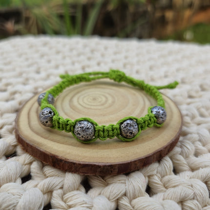 Pulseras con piedas volcánicas, aromaterapia, variedad de colores