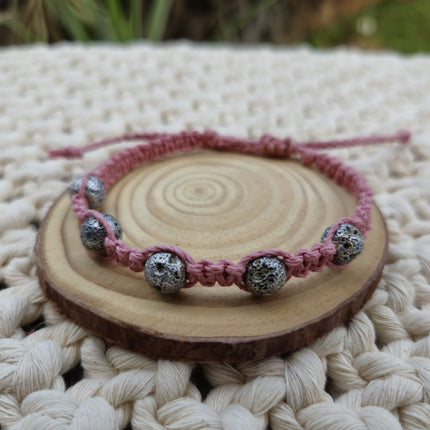 Pulseras con piedas volcánicas, aromaterapia, variedad de colores