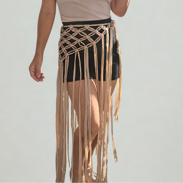 Falda de trapillo en macramé (4 colores)