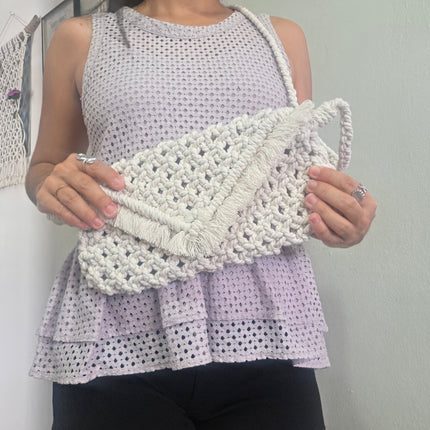 Cartera crossbody color natural